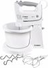 BOSCH Handmixer ErgoMixx MFQ36460 Handmixer, 2 roergardes, 2 edelstalen deeghaken, mengkom plus houder, wit online kopen