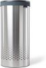 Brabantia Wasbox 35 Liter Matt Steel/Dark Grey Kunststof Deksel online kopen