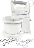 BOSCH Handmixer ErgoMixx MFQ36460 Handmixer, 2 roergardes, 2 edelstalen deeghaken, mengkom plus houder, wit online kopen