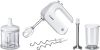 BOSCH Handmixer Styline MFQ4080 5 standen plus turbofunctie, 2 roergardes, 2 edelstalen deeghaken, universele versnipperaar, pureerstaaf, wit/zilver online kopen