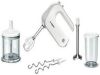 BOSCH Handmixer Styline MFQ4080 5 standen plus turbofunctie, 2 roergardes, 2 edelstalen deeghaken, universele versnipperaar, pureerstaaf, wit/zilver online kopen