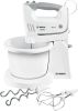 BOSCH Handmixer ErgoMixx MFQ36460 Handmixer, 2 roergardes, 2 edelstalen deeghaken, mengkom plus houder, wit online kopen